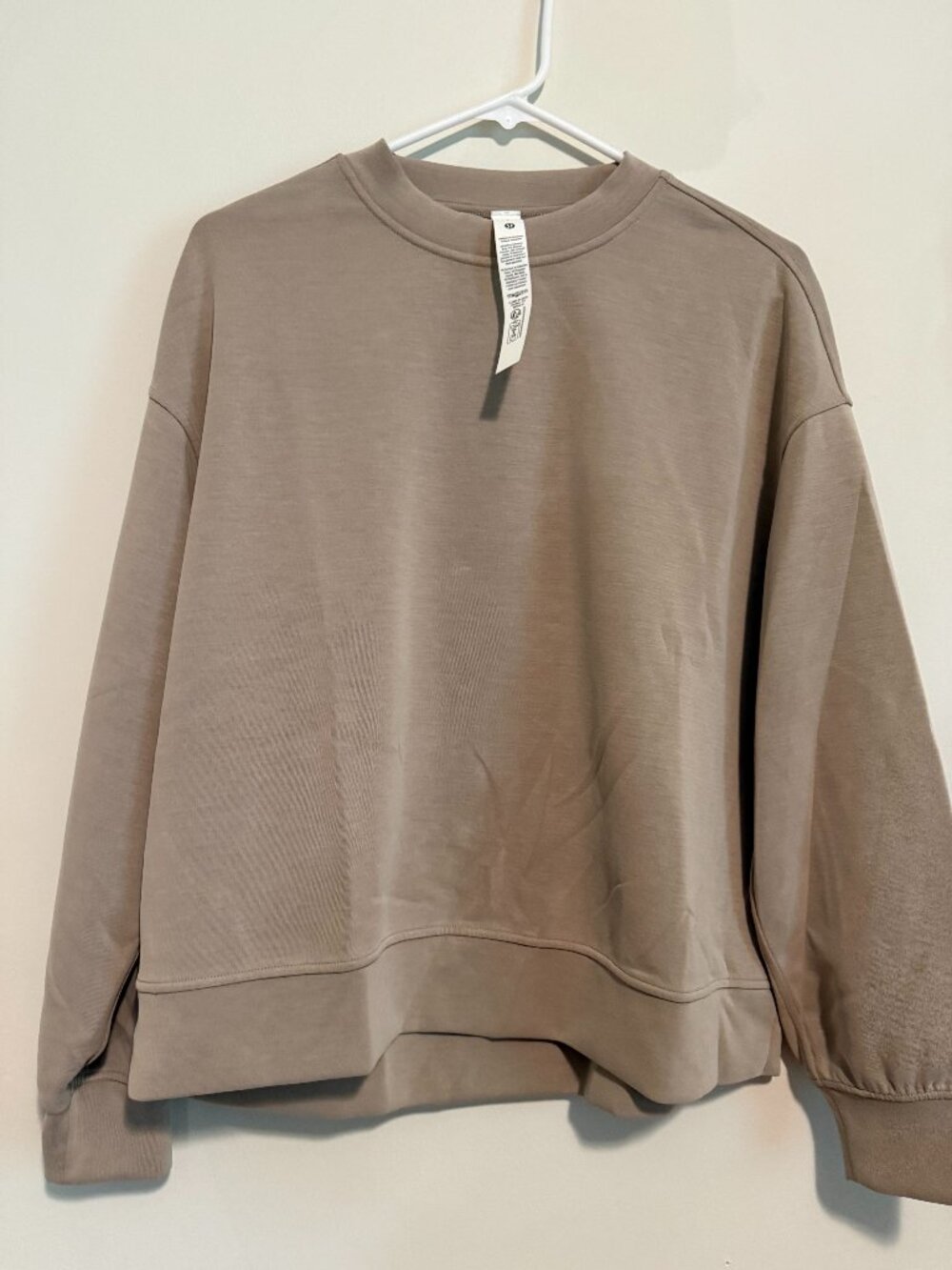 lululemon | Softstreme Crew Taupetastic  | SP | Tan | Cropped Oversized